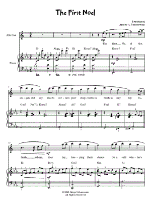 The First Noel - Alto Saxophone & Piano