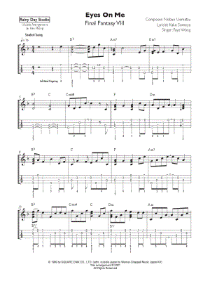 Eyes on Me by Rainy Day Studio - Sheet Music