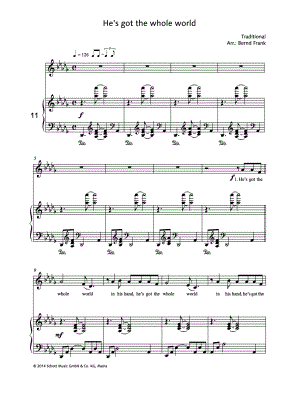 He's Got the Whole World in His Hands by Bernd Frank - Sheet Music