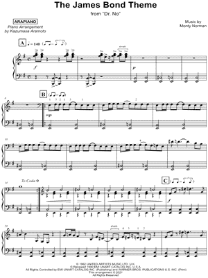 The James Bond Theme by ARAPIANO - Sheet Music