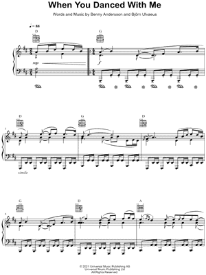 When You Danced With Me by ABBA - Sheet Music