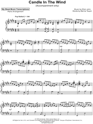 Candle in the Wind [accompaniment only]