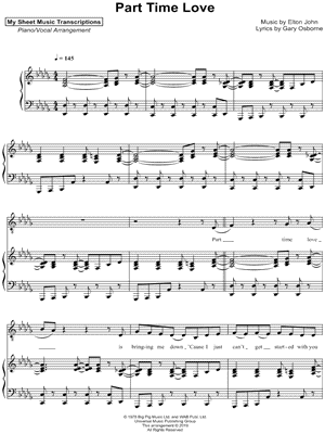 Part-Time Love by My Sheet Music Transcriptions - Sheet Music