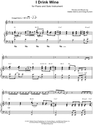 I Drink Wine - Piano Accompaniment