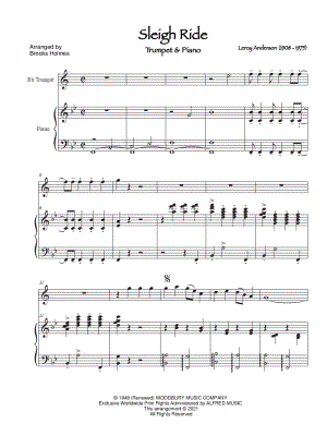 Sleigh Ride - Trumpet & Piano