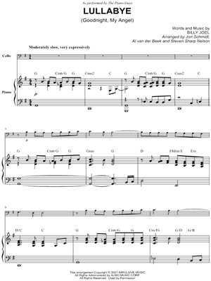 Lullabye (Goodnight, My Angel) - Cello & Piano
