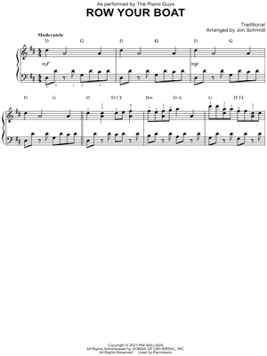 Row Your Boat by The Piano Guys - Sheet Music