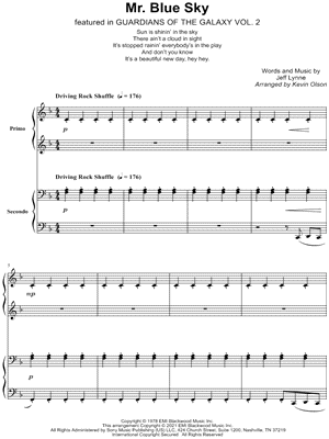 Mr. Blue Sky by Electric Light Orchestra - Sheet Music