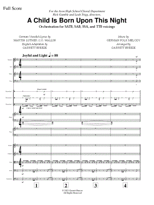 A Child Is Born Upon This Night [orchestral accompaniment]