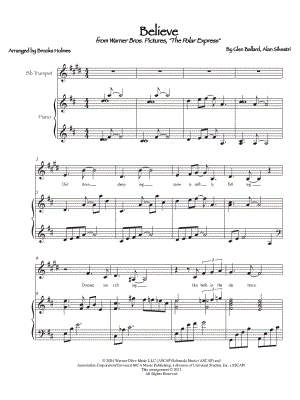 Believe - Trumpet & Piano