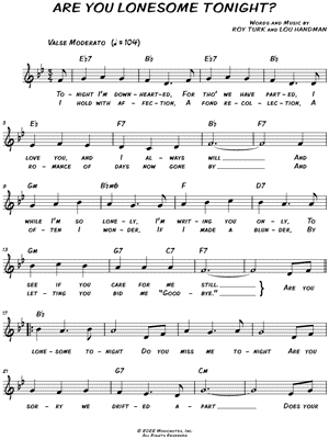 Are You Lonesome Tonight?