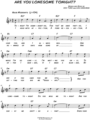 Are You Lonesome Tonight?