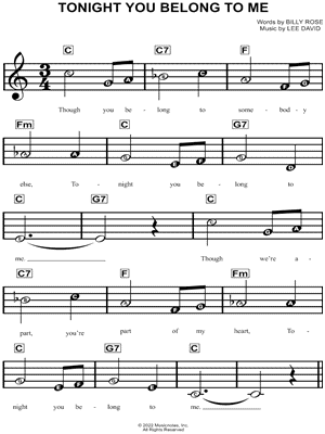 Tonight You Belong to Me