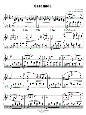 Serenade (Ständchen) by Alicja Urbanowicz - Sheet Music
