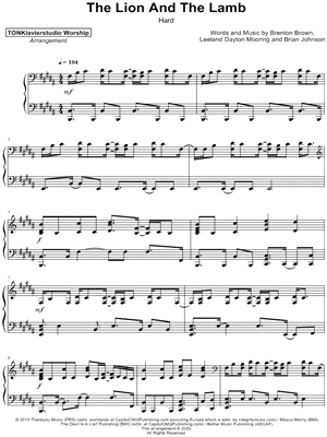 The Lion and the Lamb [hard] by TONKlavierstudio Worship - Sheet Music