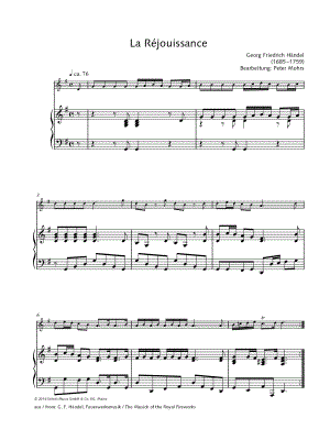 La Réjouissance - Recorder & Piano by Peter Mohrs - Sheet Music