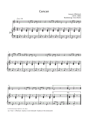 Can Can - Recorder & Piano