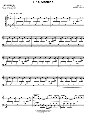Una Mattina by Master Keyz - Sheet Music