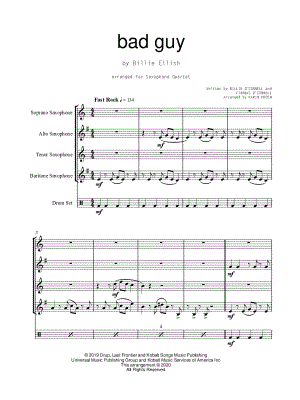 bad guy by Karin Kroch - Sheet Music