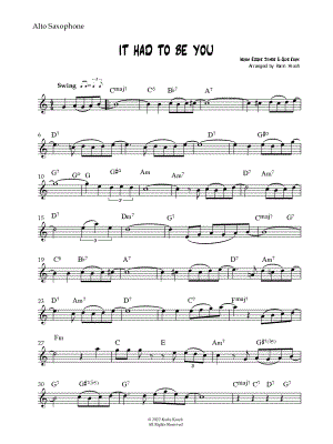 It Had to Be You by Karin Kroch - Sheet Music