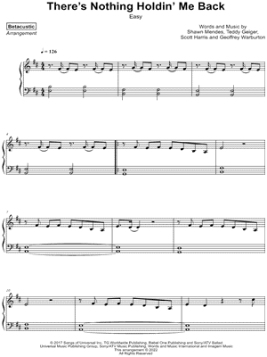There's Nothing Holdin' Me Back [easy] by Betacustic - Sheet Music