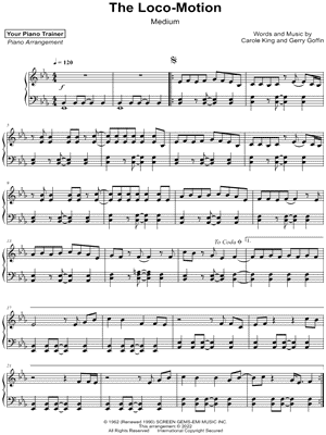 The Loco-Motion [medium] by Your Piano Trainer - Sheet Music