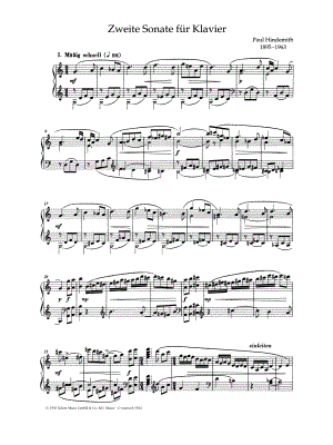 Piano Sonata No. 2 by Paul Hindemith - Sheet Music