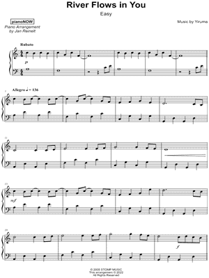 River Flows in You [easy] by pianoNOW - Sheet Music