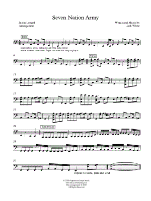 Seven Nation Army by Justin Lepard - Sheet Music