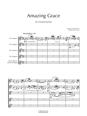 Amazing Grace - Clarinet Quintet
