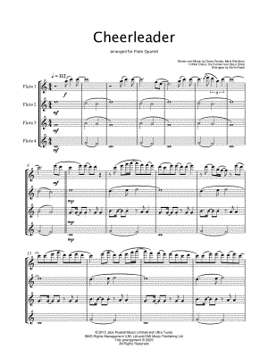 Cheerleader - Flute Quartet