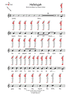Hallelujah by WindTab - Sheet Music