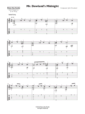 Mr. Dowland's Midnight by Rainy Day Studio - Sheet Music