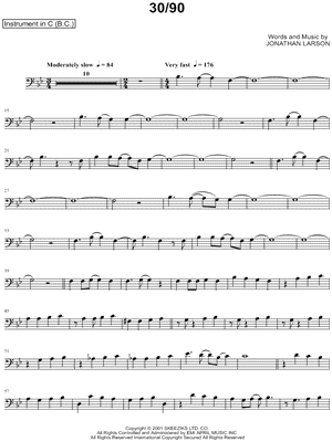 30 / 90 - Bass Clef Instrument