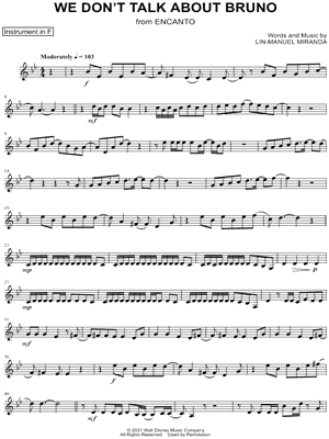 We Don't Talk About Bruno - F Instrument