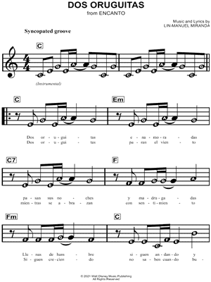 Dos Oruguitas from Encanto - Sheet Music