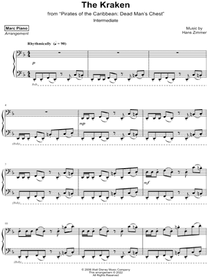 The Kraken [intermediate] by Marc Piano - Sheet Music