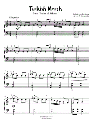 Turkish March by Alicja Urbanowicz - Sheet Music
