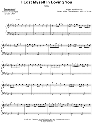 I Lost Myself in Loving You [easy]