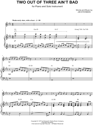 Two Out of Three Ain't Bad - Piano Accompaniment