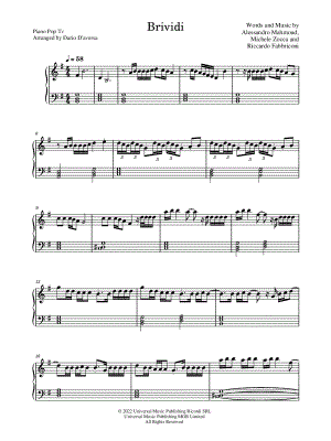 Brividi by Dario D'aversa - Sheet Music