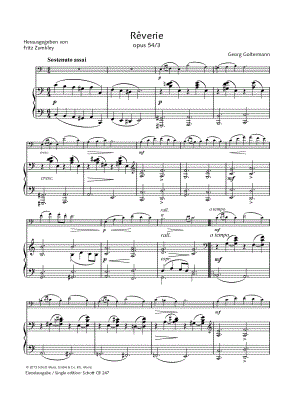 Rêverie, Op. 54 No. 3 - Cello & Piano