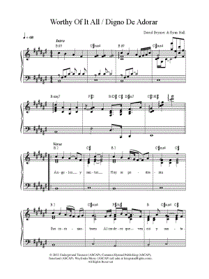 Worthy of It All / Digno De Adorar by REVERE - Sheet Music