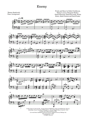 Enemy by Thomas Kamlowski - Sheet Music