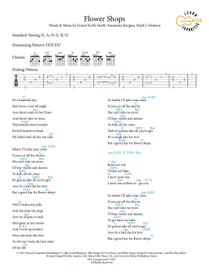 Flower Shops by Learn Guitar Favorites - Sheet Music