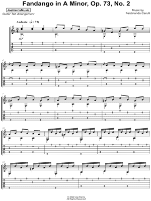 Fandango in A Minor, Op. 73, No. 2