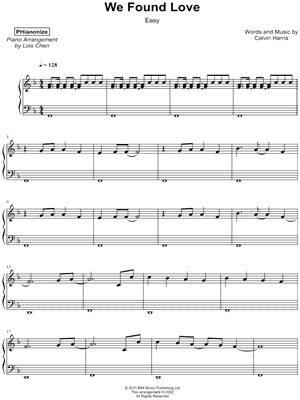 We Found Love [easy] by PHianonize - Sheet Music