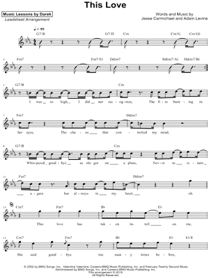 This Love by Music Lessons by Darek - Sheet Music
