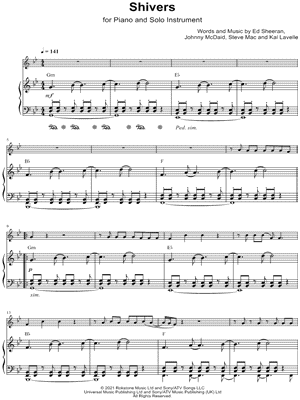 Shivers - Piano Accompaniment