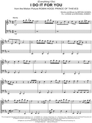 (Everything I Do) I Do It for You - Violin & Cello